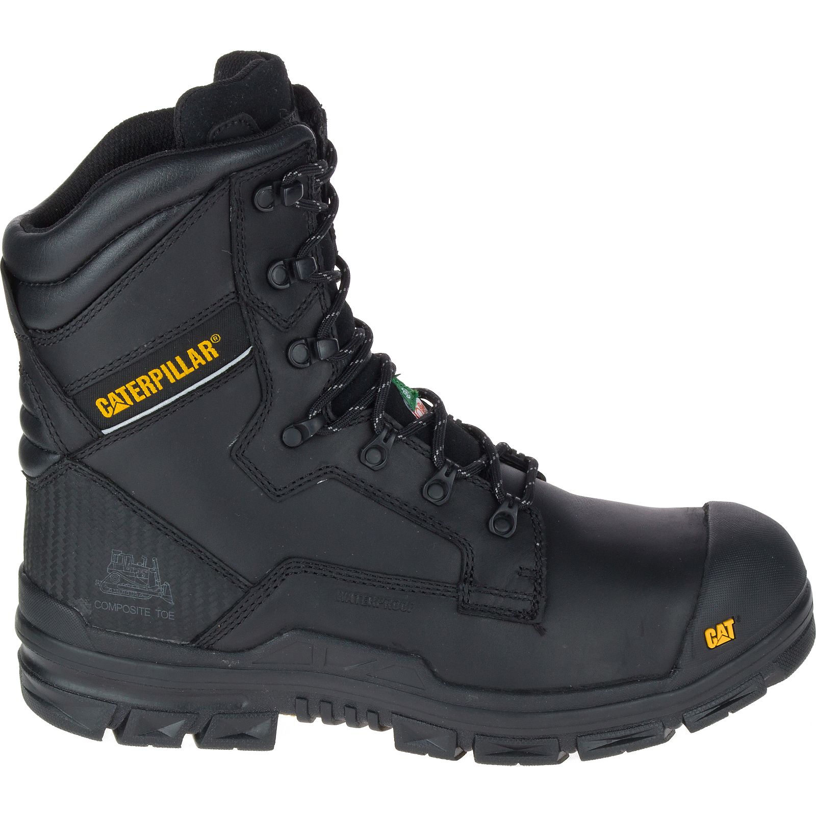 Men's Caterpillar Scaffold Waterproof Tx Csa Nanotoe Work Boots Black Ireland MGKQ96403